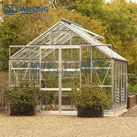 Polycarbonate Garden Net Agricultural Greenhouse - Color: Silver