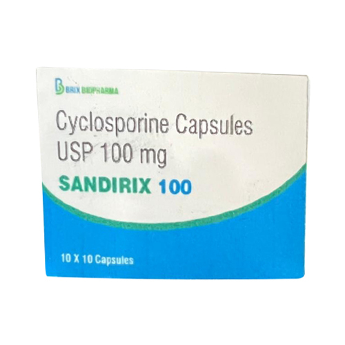 Sandirix-100 100Mg Cyclosporine Capsules Usp Keep Dry & Cool Place