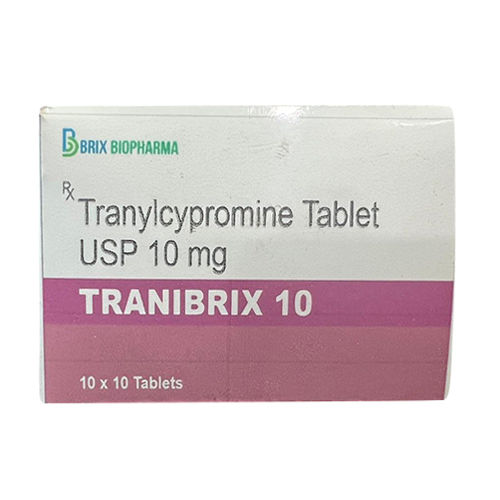 Tranibrix-10 10mg Tranylcypromine Tablets Usp Keep Dry & Cool Place