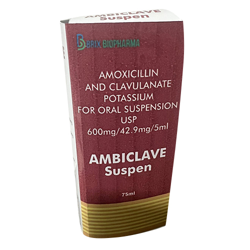 Ambiclave 75Ml Amoxicillin And Clavulanate Potassium For Oral Suspension Usp Keep Dry & Cool Place