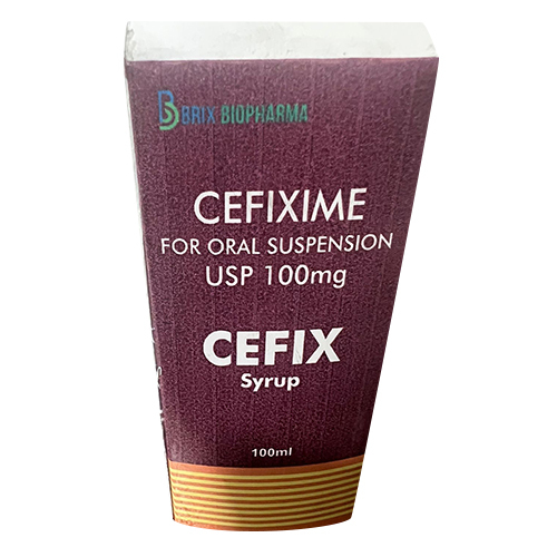 Cefix 100ml Cefixime For Oral Suspension Syrup USP