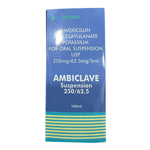 Ambiclave 100Ml Amoxicillin And Clavulanate Potassium For Oral Suspension Usp Keep Dry & Cool Place