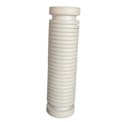 White PTFE Bellows - Plastic Material, Different Sizes Available | Flange Connecting Type, Versatile Applications in Fluid Systems