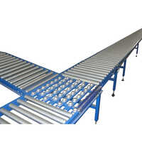 Aluminium Box Transfer Conveyor - Color: Blue