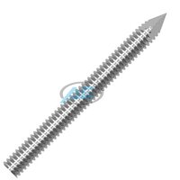 Kirschner Wire - 316l Steel, Straight Shape, Silver Color | Designed For Bone Implants With Interlocking Nails