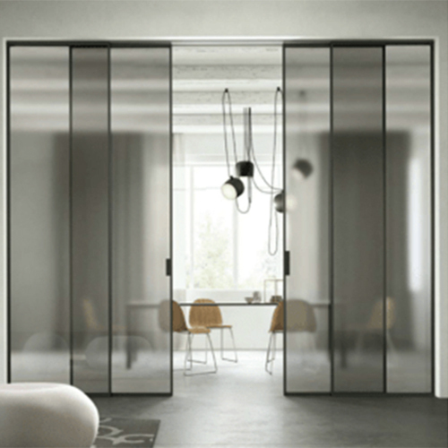 Aluminium Centric Opening Sliding Door - Alloy Material, Hard Hardness, Galvanized Surface Treatment | UV Protection, Weather Resistance, Thermal Insulation, Bacterial Resistance