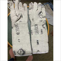 Asbestos Hand Glove - Woolen Material, Full Finger Design, Ivory White | High Heat Resistance, Durable Comfort Fit For Industrial Applications