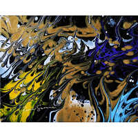 Acrylic Pour On Stretched Canvas Size: 12*16 Inch