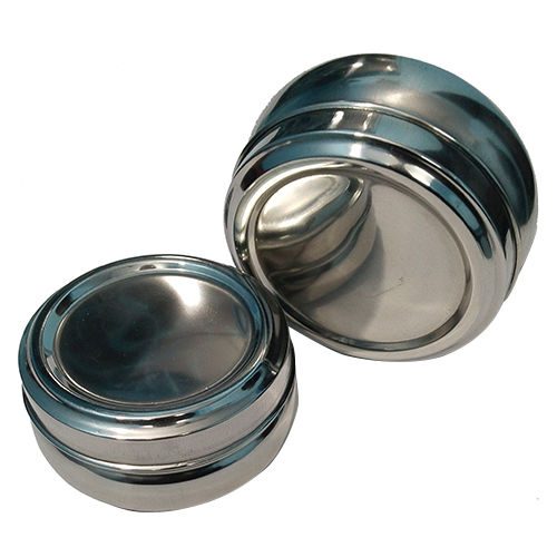 Belly Plain Steel Tiffin Box Size: Customized