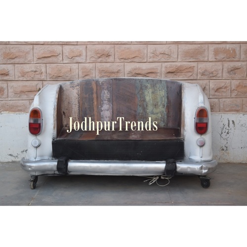 Car Sofa Reclaimed Wooden Seat - Finish: Polished