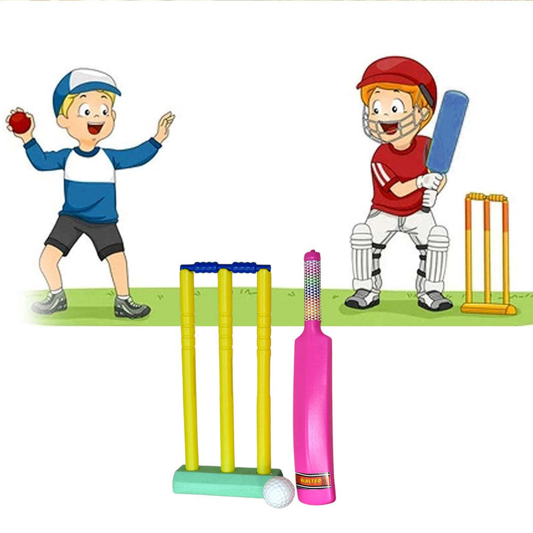 PLASTIC CRICKET BAT BALL SET FOR BOYS AND GIRLS(8027)