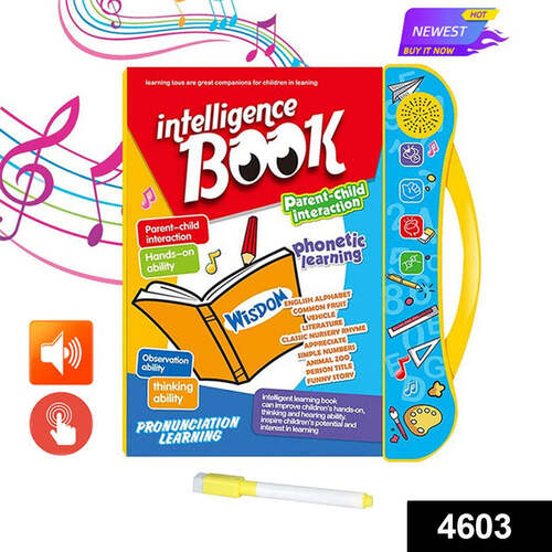 INTELLIGENCE BOOK MUSICAL LEARNING STUDY BOOK WITH NUMBERS LETTERS(4603