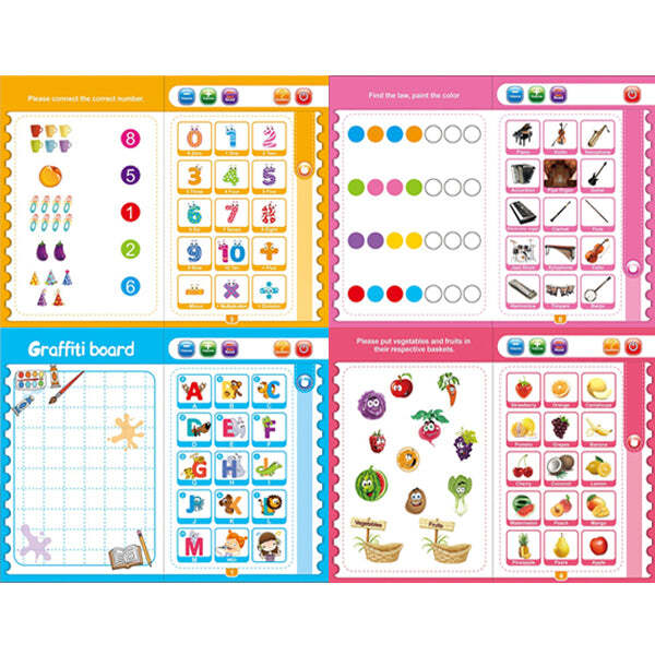 INTELLIGENCE BOOK MUSICAL LEARNING STUDY BOOK WITH NUMBERS LETTERS(4603