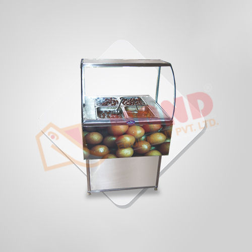 Transparent And Silver Hot Dessert Counter