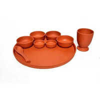 Modern Large Terracotta Dinner Set