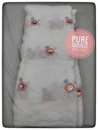 Dyeable Fabrics - Dyeable White Printed Fabric, Quick Dry, Washable, Plain Style For Fancy Dress And Lehenga Manufacturing