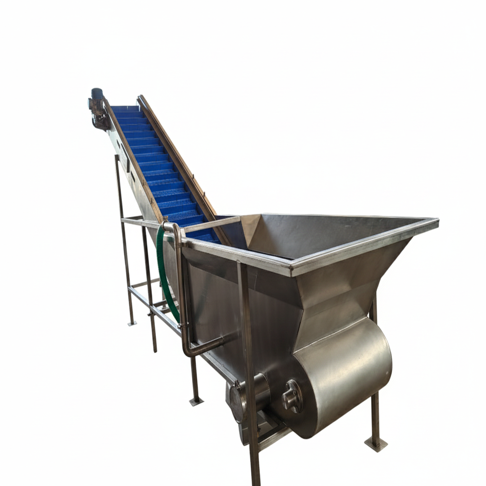 Fruits And Vegetable Continuous Conveyor Washer