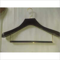 Wooden Designer Hanger - 18 Inch Double Arm, Dark Brown Wooden Garment Hanger For Dresses
