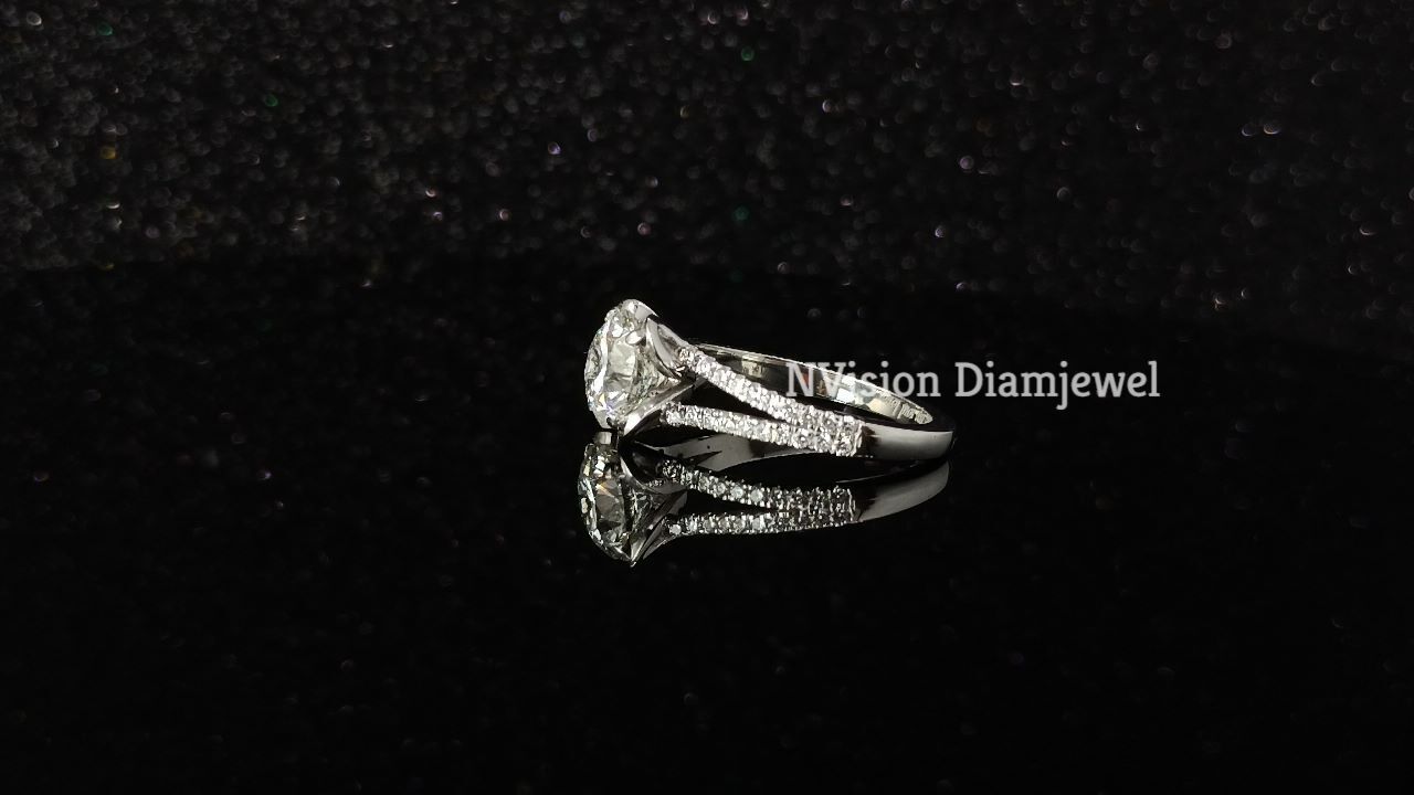 White Gold Natural Diamond Solitaire Ring