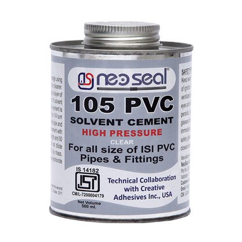 Grey 105 500Ml Regular Bodied High Pressure Pvc Solvent Cement at Best