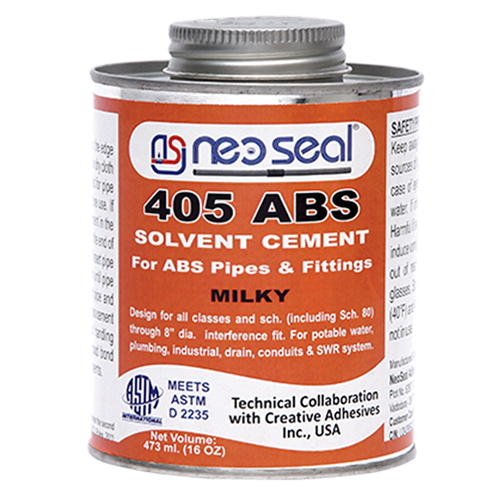 Grey 405 473Ml Milky Abs Solvent Cement