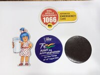 Flexible Pvc Fridge Magnet - Metal, Circular, Green | High Quality, Customized Shape, Long Lasting Magnetic Power, Home Decor