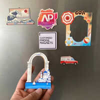 Mdf Fridge Magnet - Acrylic / Pvc, 4mm Thickness, White Color | Customised Magnetic Framed Photo Frame With Multicolored Printing