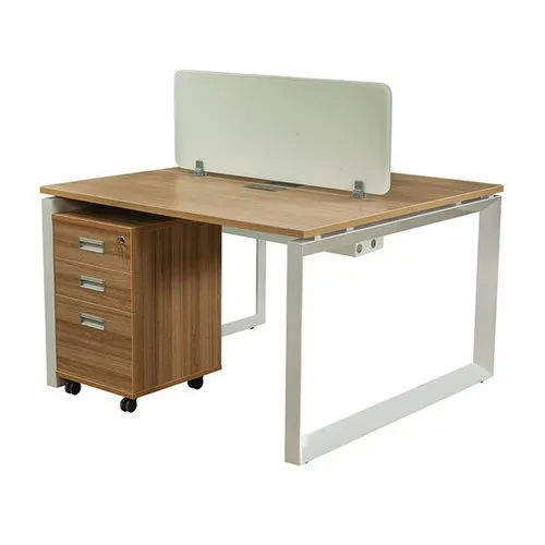 Brown Rectangular Office Workstation