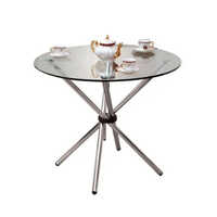Silver Geeken Glass Center Table