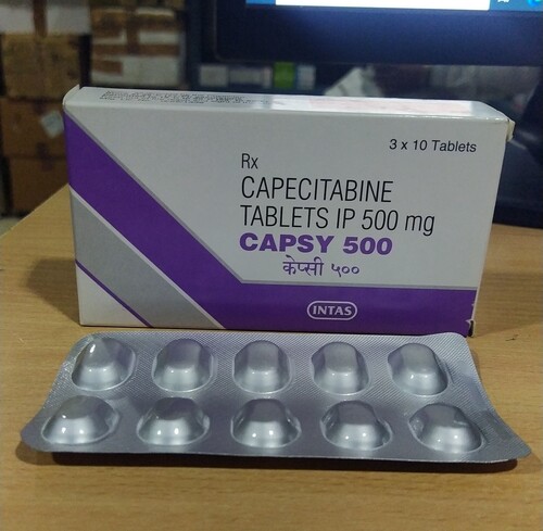 Capsy 500 Tab Capecitabine Tab Shelf Life: 2Years Of Mfg Years