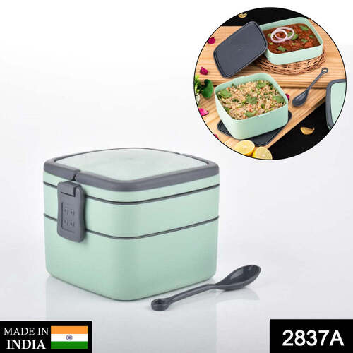 DOUBLE-LAYER PORTABLE LUNCH BOX(2837A)