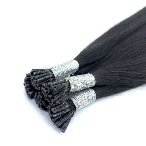 Black I Tip Human Hair