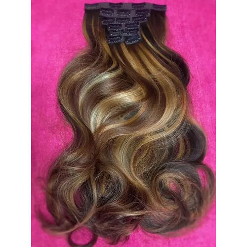 Indian Blonde Hair Extension Clip On