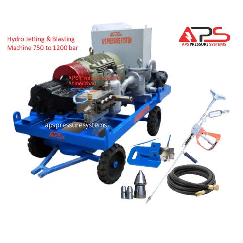 High Quality 1200 Bar Mild Steel And Rubber Hydro Jetting Machine