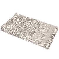 Hand Block Grey Floral Kantha Bedspread Kantha Quilt - Material: 100% Cotton