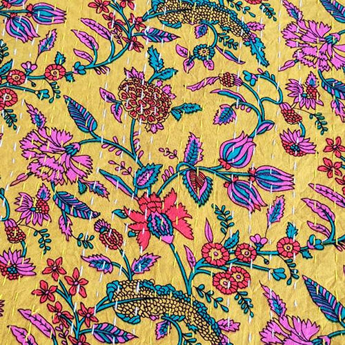 Handblock Kantha Quit Indian Kantha Quit