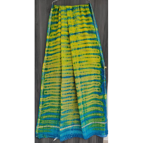 Rainy Tie And Dye Design Rajasthani Hand Block Bagru Printed Saree