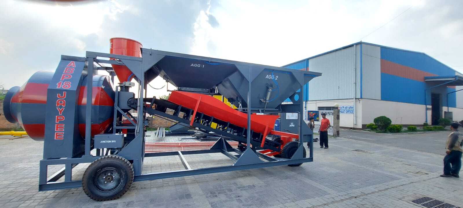 Stationary Concrete Batching Plant with Reversible Drum