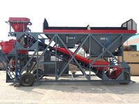 Stationary Concrete Batching Plant with Reversible Drum