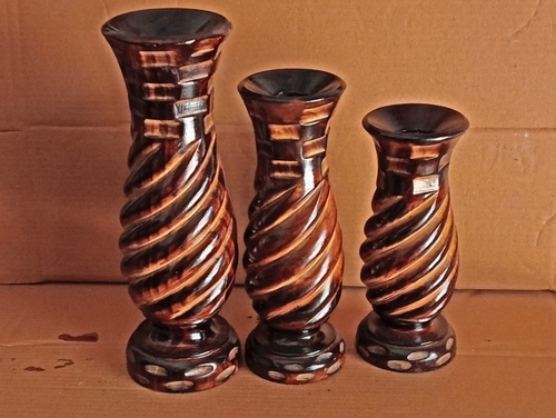 wooden vase