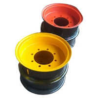 Black-yellow Mild Steel Tractor Trailer Wheel Rim
