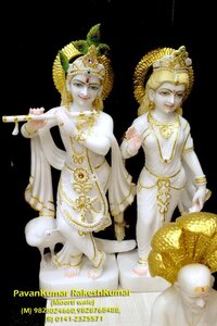 Marble Radha Krishna God Statue