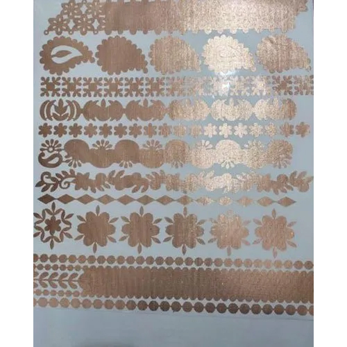 Embroidery Fancy Gota Patti Sticker - PVC Material, Commercial Use | Design Printing for Distinctive Decoration and Crafting