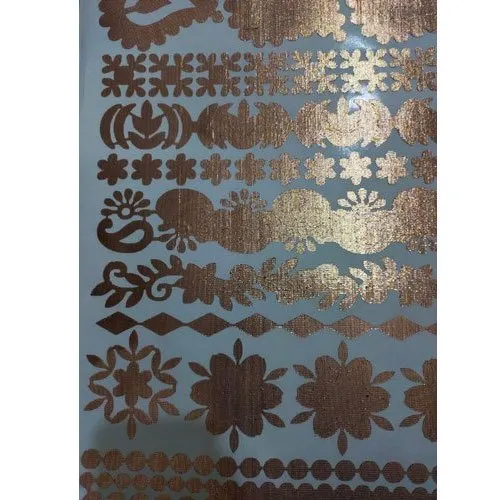 Designer Gota Patti Sticker - PVC Material | Commercial Use, Custom Design Printing for Unique Decoration and Professional Aesthetics