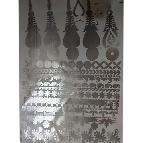 Modern Silver Gota Patti Sticker - PVC Material, Commercial Use | Design Printing for Elegant and Versatile Decorative Applications