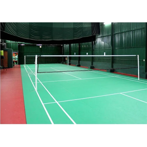 Green Fireproof Badminton Court Flooring