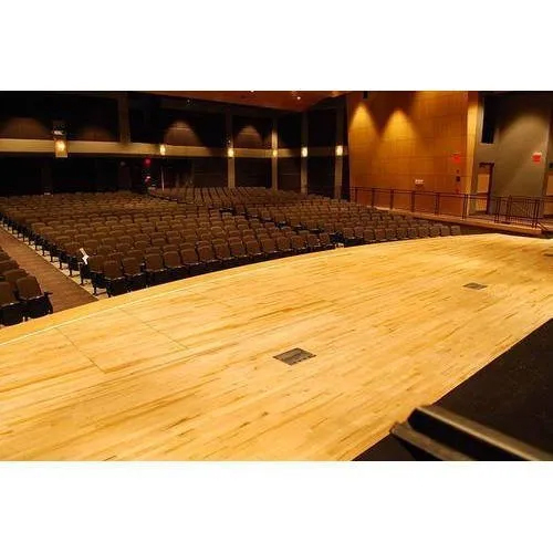 Brown Auditorium Stage Wooden Flooring