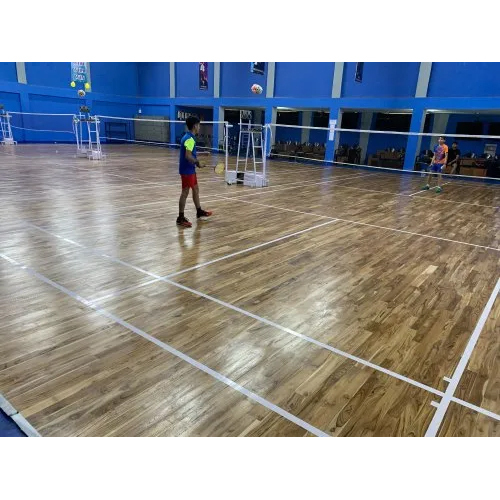 Indian Teak Wooden Sports Flooring