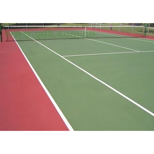 Crack Resistance Tennis Court Flooring - Wood Material, Custom Size, Green Color | Anti-Slip, Non-Slip, Simple Surface Treatment