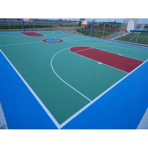 Synthetic Outdoor Basketball Flooring
